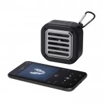 Speaker Bluetooth a ricarica solare in plastica riciclata con torcia 3W color nero seconda vista
