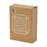 Speaker Bluetooth a ricarica solare in plastica riciclata con torcia 3W color nero seconda vista con scatola