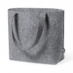 Shopper personalizzata in feltro color grigio seconda vista