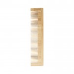 Pettine personalizzato in bambù  color naturale seconda vista da dietro