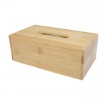 Box per fazzoletti in legno color naturale seconda vista