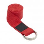 Cinturino per yoga in poliestere riciclato in sacchetto color rosso seconda vista