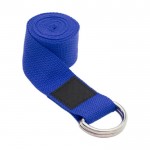 Cinturino per yoga in poliestere riciclato in sacchetto color blu seconda vista