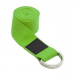 Cinturino per yoga in poliestere riciclato in sacchetto color verde seconda vista