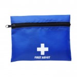 Piccolo kit di pronto soccorso con logo color blu prima vista