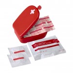 Kit di pronto soccorso con bende e salviette color rosso terza vista