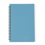 Quaderno con copertina in fibra di grano color blu prima vista