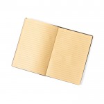 Quaderno con copertina in fibra di caffè color marrone terza vista