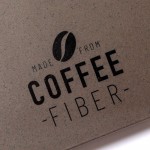 Quaderno con copertina in fibra di caffè color marrone quarta vista