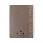 Quaderno con copertina in fibra di caffè color marrone sesta vista