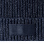 Cappello invernale con etichetta personalizzabile color nero terza vista