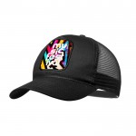 Cappellino con toppa personalizzabile color nero quarta vista