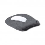Mouse pad con poggia polsi imbottito color grigio seconda vista