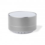 Speaker bluetooth 5.0 realizzato in alluminio riciclato color argento prima vista