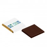 Cioccolatini quadrati belga fondenti ecologici 4,5g color bianco vista principale