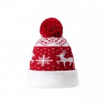 Cappello invernale natalizio con pompon in poliestere acrilico settima vista