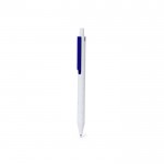 Penna in ABS riciclato e clip colorata con inchiostro blu color blu prima vista