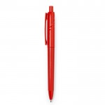 Penna con meccanismo a pulsante in RPET e inchiostro blu color rosso prima vista