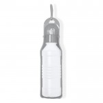 Bottiglietta da 250 ml con ciotola per animali domestici in plastica color grigio prima vista