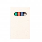 Set di 6 colori a cera in scatola di cartone con semi di petunia color naturale prima vista