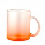 Tazza in vetro con finitura opaca e colori sfumati da 350 ml color arancione prima vista