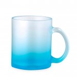 Tazza in vetro con finitura opaca e colori sfumati da 350 ml color blu prima vista