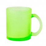 Tazza colorata in vetro per sublimazione da 350 ml color verde chiaro  prima vista