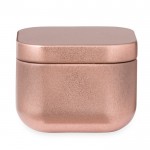 Candela profumata vaniglia in scatolina di metallo color rosa prima vista