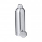 Bottiglietta a doppia parete in acciaio inossidabile riciclato 500ml color argento prima vista
