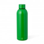 Bottiglietta in acciaio inox riciclato con finitura opaca 500ml color verde prima vista