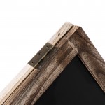 Lavagna a cavalletto con struttura in legno da personalizzare color legno terza vista