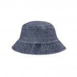 Cappello tipo bob in 100% cotone traspirante con effetto lavato color blu mare prima vista