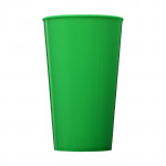 Bicchiere personalizzato per feste aziendali color verde vista davanti