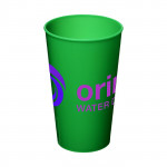 Bicchiere personalizzato per feste aziendali color verde con logo