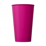Bicchiere personalizzato per feste aziendali color rosa vista davanti