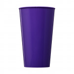 Bicchiere personalizzato per feste aziendali color viola vista davanti