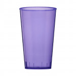 Bicchiere personalizzato dai colori traslucidi color viola vista davanti