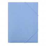 Cartellina portadocumenti flessibile in fibra di grano color blu prima vista
