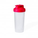 Shaker trasparente con tappo a vite colorato e filtro 800ml color rosso prima vista