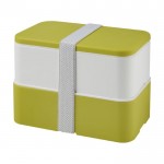 Lunch box personalizzabili con due scomparti color lime