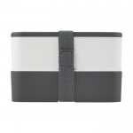 Lunch box personalizzabili con due scomparti color grigio seconda vista posteriore