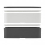 Lunch box personalizzabili con due scomparti color grigio quarta vista