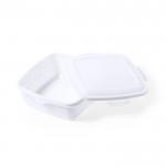 Lunch box dalla forma quadrata color bianco seconda vista