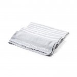Asciugamano in cotone riciclato e poliestere color grigio prima vista