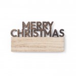 Magnete con messaggio di Buon Natale color naturale prima vista dettaglio