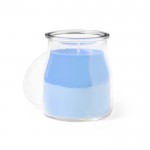 Candele in vetro personalizzate con aroma color blu prima vista