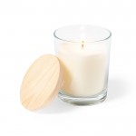 Candela aromatica personalizzata alla vaniglia color bianco seconda vista