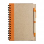 Quaderni con spirale personalizzati color arancione prima vista