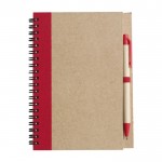 Quaderni con spirale personalizzati color rosso prima vista