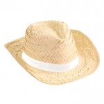 Cappello di paglia per promozioni estive color bianco prima vista